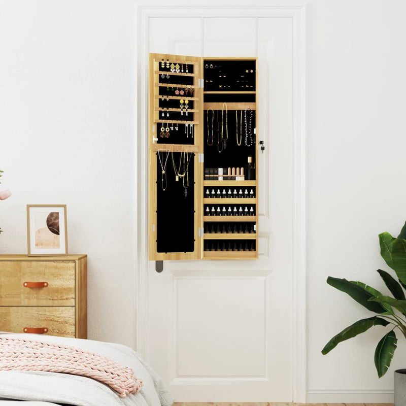 Load image into Gallery viewer, VidaXL Sieradenkast met spiegel wandgemonteerd 30x8,5x106 cm