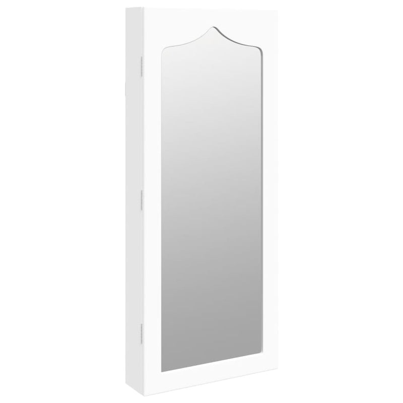 Load image into Gallery viewer, Vidaxl sieradenkast met spiegel wandgemonteerd 37,5x10x90 cm wit