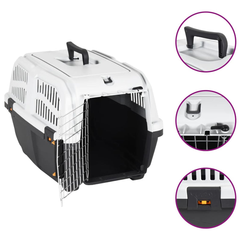 Load image into Gallery viewer, VidaXL Reismand met metalen deur 60x40x39 cm polypropeen