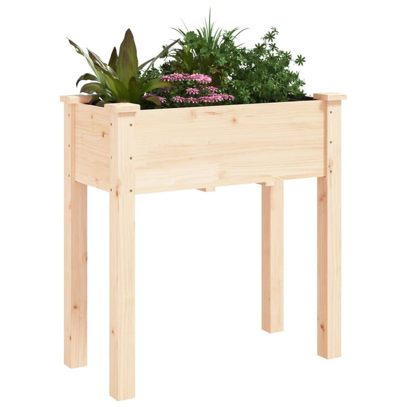 Load image into Gallery viewer, Vidaxl plantenbak met voering 71x37x76 cm massief vurenhout