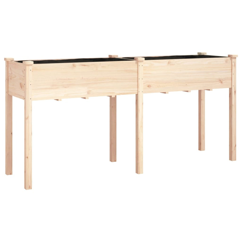 Load image into Gallery viewer, Vidaxl plantenbak met voering 161x45x76 cm massief vurenhout