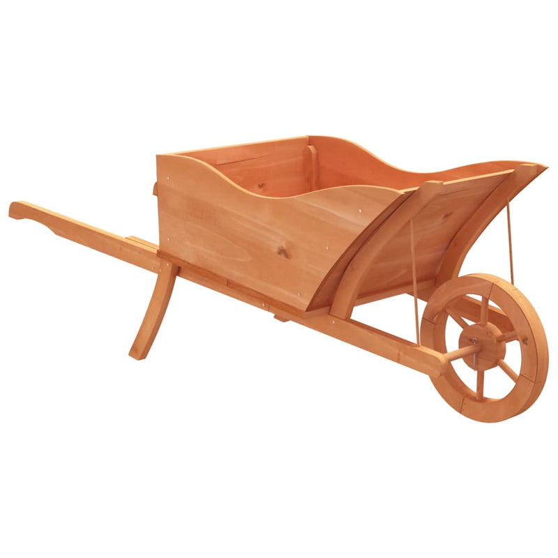 Load image into Gallery viewer, Vidaxl plantenbak kruiwagen 128x45,5x43 cm massief vurenhout
