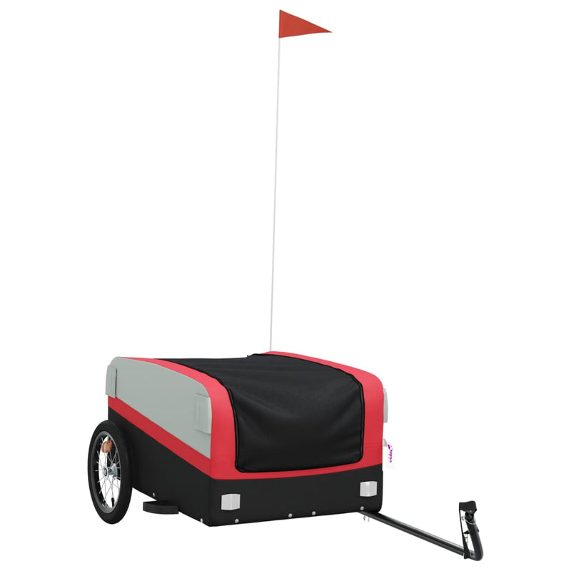 Load image into Gallery viewer, Vidaxl fietstrailer 45 kg ijzer zwart en rood