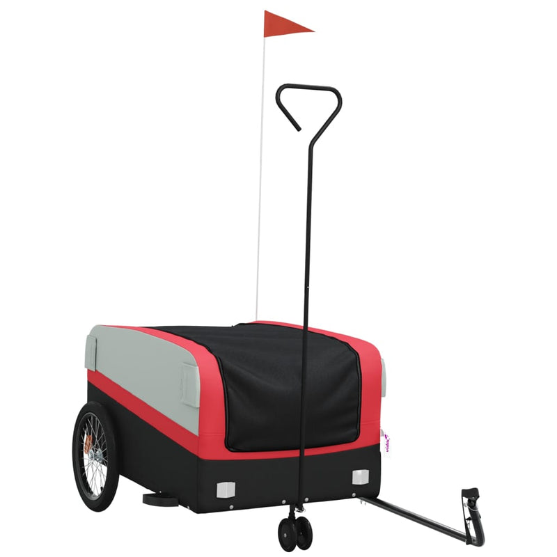 Load image into Gallery viewer, Vidaxl fietstrailer 45 kg ijzer zwart en rood