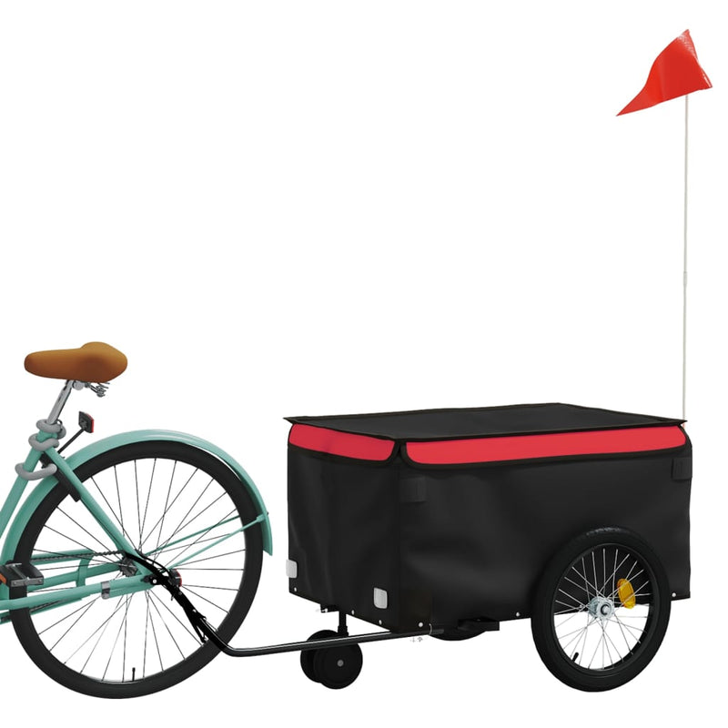 Load image into Gallery viewer, Vidaxl fietstrailer 30 kg ijzer zwart en rood