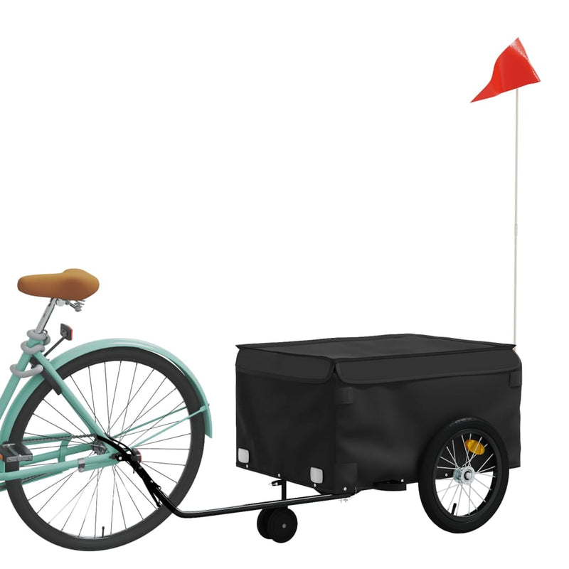 ギャラリービューアに画像をロードする, Vidaxl fietstrailer 45 kg ijzer zwart
