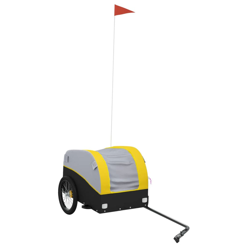 Load image into Gallery viewer, Vidaxl fietstrailer 30 kg ijzer zwart en geel