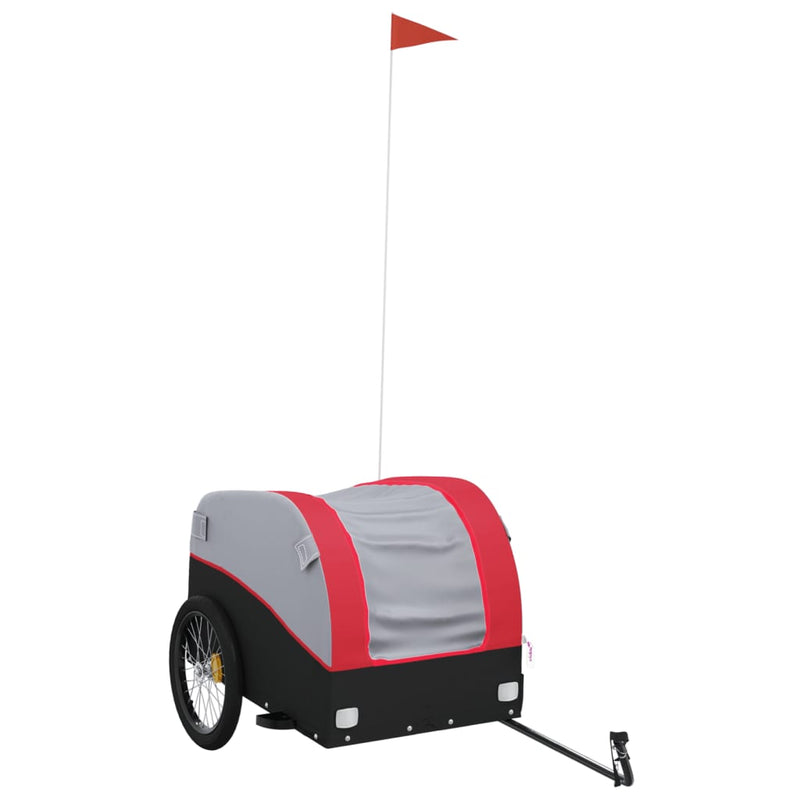 Load image into Gallery viewer, Vidaxl fietstrailer 45 kg ijzer zwart en rood