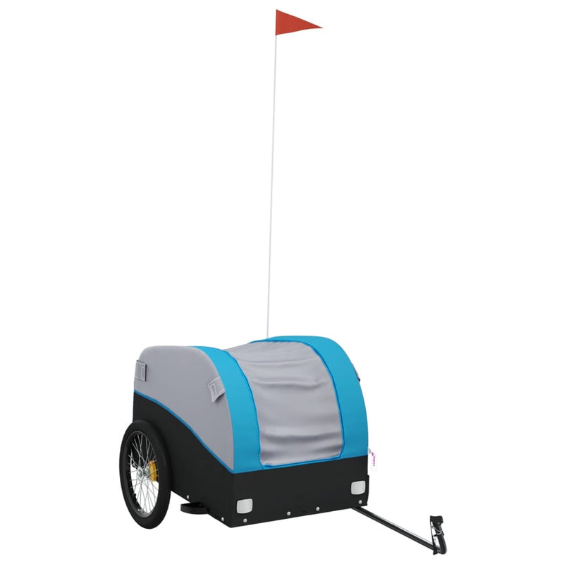 ギャラリービューアに画像をロードする, Vidaxl fietstrailer 45 kg ijzer zwart en blauw