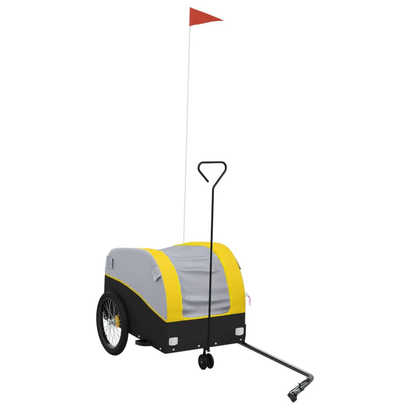 Load image into Gallery viewer, Vidaxl fietstrailer 30 kg ijzer zwart en geel
