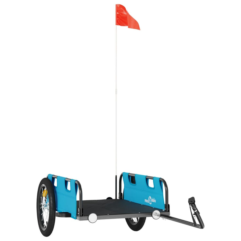 Load image into Gallery viewer, Vidaxl fietstrailer oxford stof en ijzer blauw