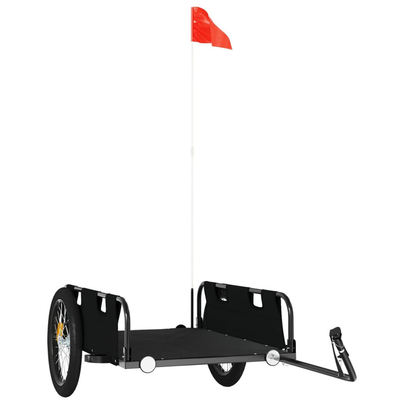 Load image into Gallery viewer, Vidaxl fietstrailer oxford stof en ijzer zwart