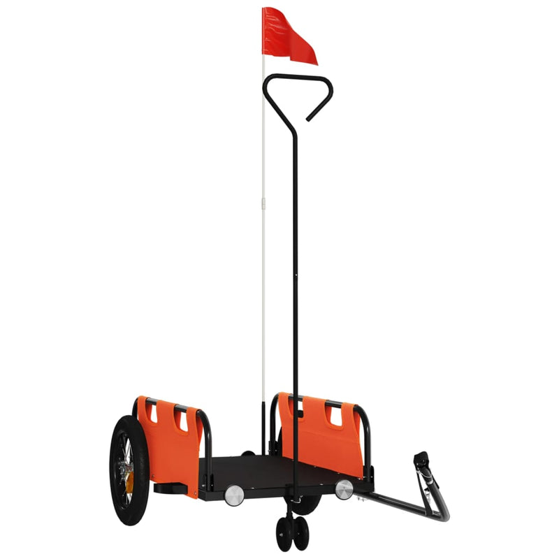 Load image into Gallery viewer, Vidaxl fietstrailer oxford stof en ijzer oranje