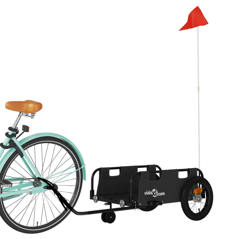 Load image into Gallery viewer, Vidaxl fietstrailer oxford stof en ijzer zwart