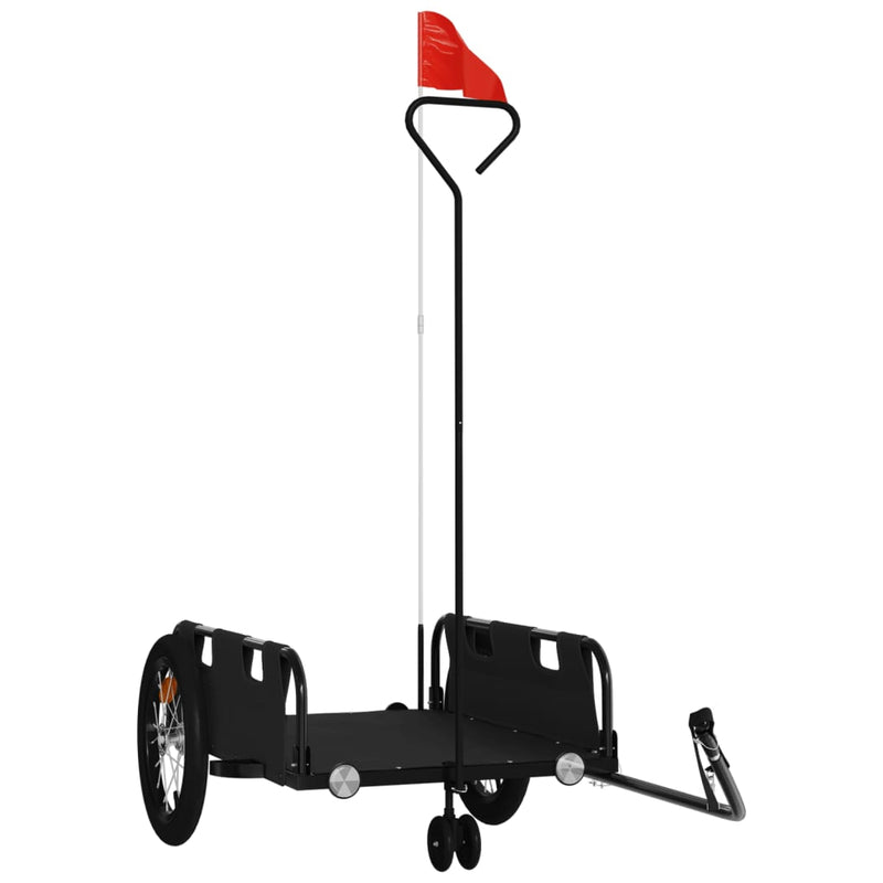 Load image into Gallery viewer, Vidaxl fietstrailer oxford stof en ijzer zwart
