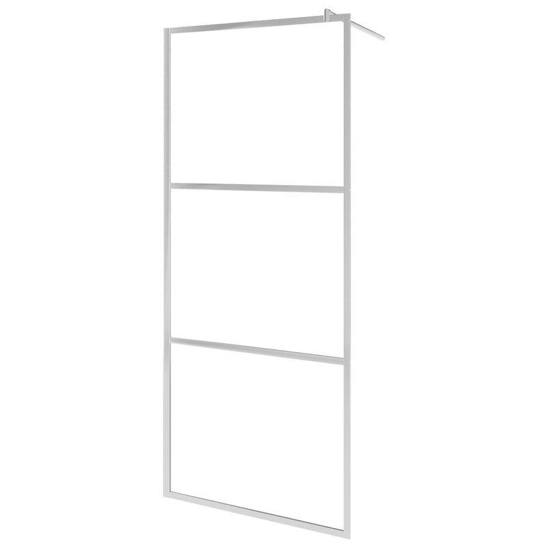 Load image into Gallery viewer, VidaXL Inloopdouchewand met schap 115x195 cm ESG-glas aluminium chroom
