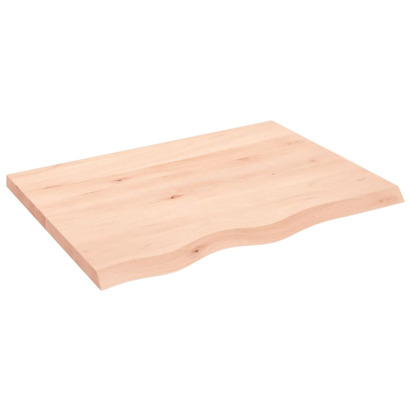 Load image into Gallery viewer, Vidaxl wastafelblad 80x60x(2-4) cm onbehandeld massief hout