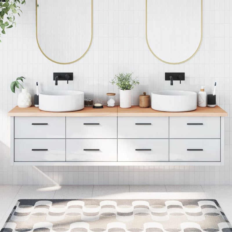 Load image into Gallery viewer, VidaXL Wastafelblad 200x50x(2-4) cm onbehandeld massief hout