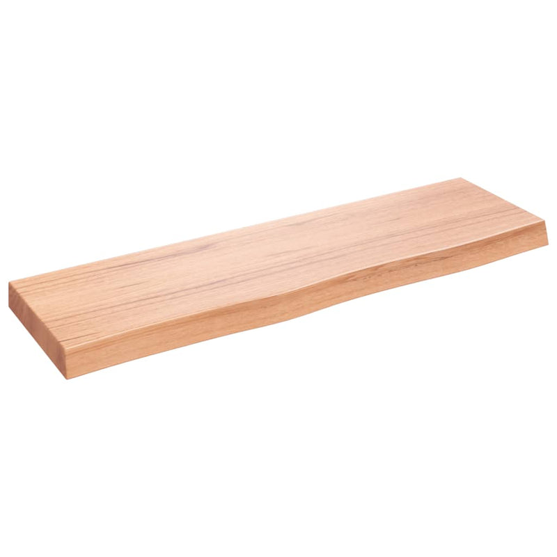 Load image into Gallery viewer, Vidaxl wastafelblad 100x30x(2-6) cm behandeld massief hout lichtbruin