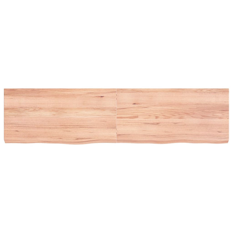 Load image into Gallery viewer, Vidaxl wastafelblad 160x40x(2-6) cm behandeld massief hout lichtbruin