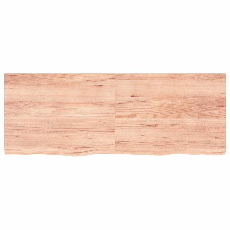 Laden Sie das Bild in Galerie -Viewer, Vidaxl wastafelblad 160x60x(2-4) cm behandeld massief hout lichtbruin