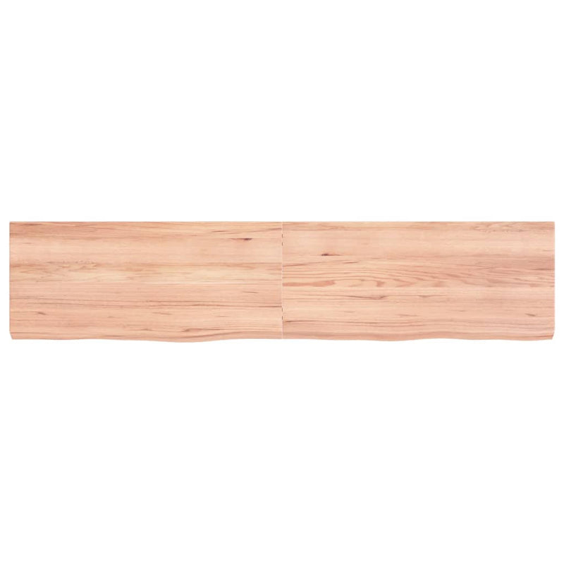 Load image into Gallery viewer, Vidaxl wastafelblad 180x40x(2-6) cm behandeld massief hout lichtbruin