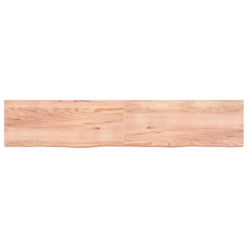 Load image into Gallery viewer, Vidaxl wastafelblad 200x40x(2-6) cm behandeld massief hout lichtbruin