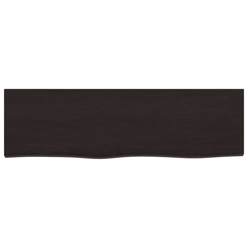 Load image into Gallery viewer, Vidaxl wastafelblad 100x30x(2-4) cm behandeld massief hout donkerbruin