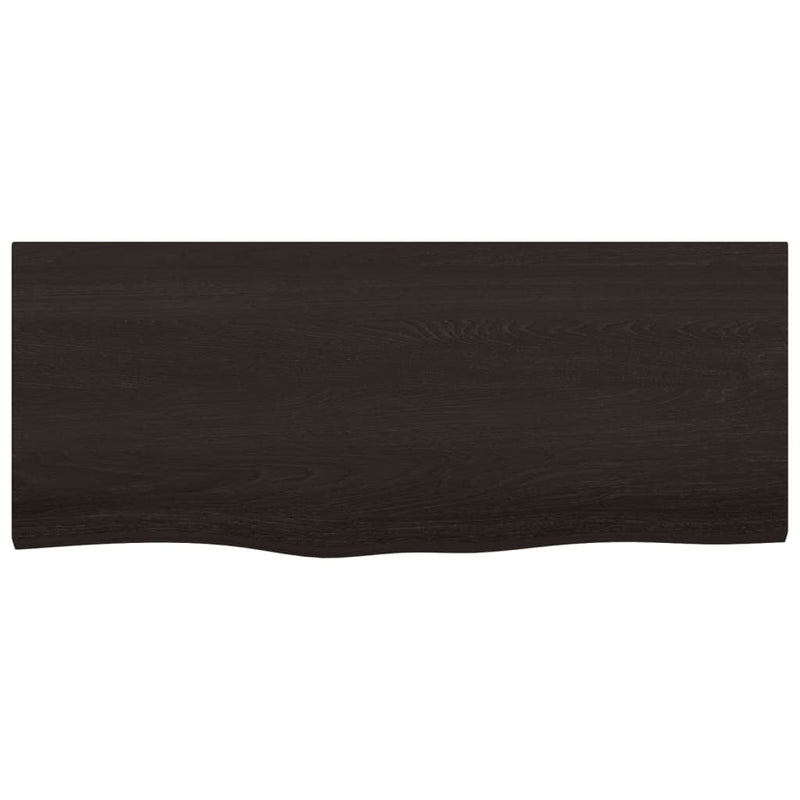 Load image into Gallery viewer, Vidaxl wastafelblad 100x40x(2-4) cm behandeld massief hout donkerbruin