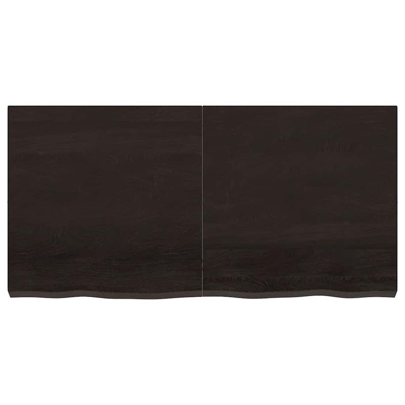 Load image into Gallery viewer, Vidaxl wastafelblad 120x60x(2-6) cm behandeld massief hout donkerbruin