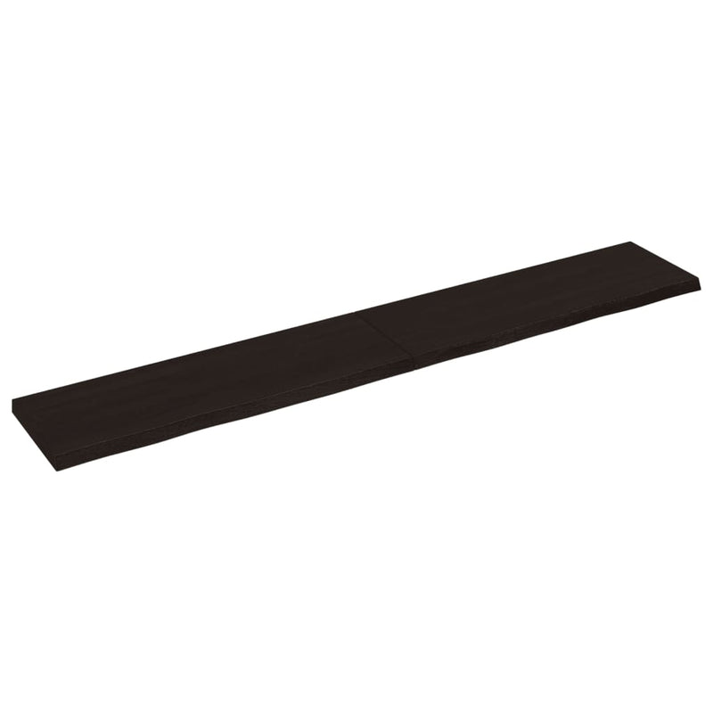 Load image into Gallery viewer, Vidaxl wastafelblad 180x30x(2-4) cm behandeld massief hout donkerbruin