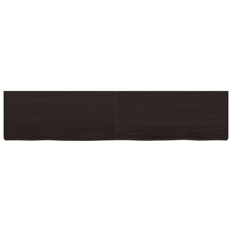 Load image into Gallery viewer, Vidaxl wastafelblad 180x40x(2-6) cm behandeld massief hout donkerbruin