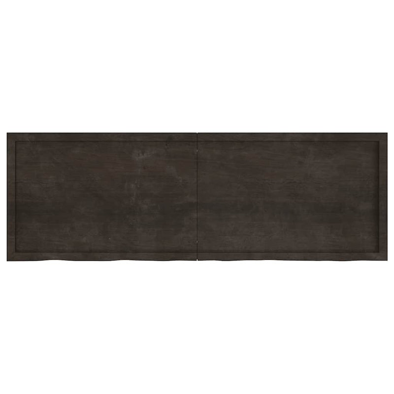 Load image into Gallery viewer, Vidaxl wastafelblad 180x60x(2-6) cm behandeld massief hout donkerbruin