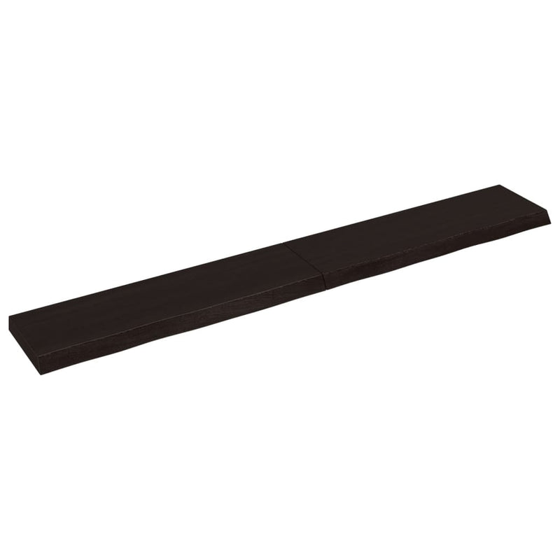 Load image into Gallery viewer, Vidaxl wastafelblad 200x30x(2-6) cm behandeld massief hout donkerbruin