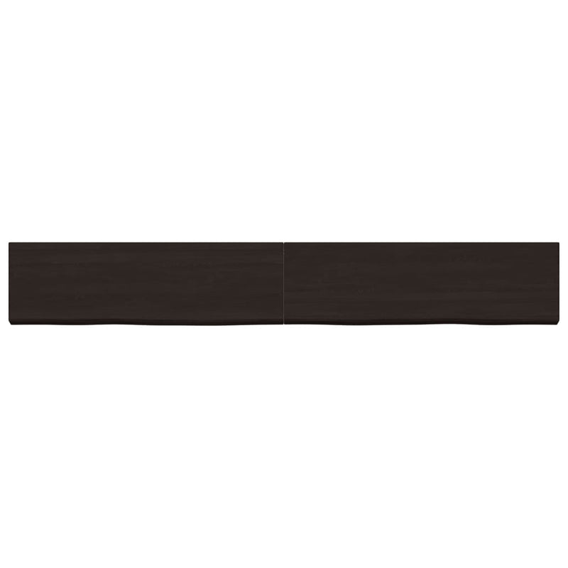 Load image into Gallery viewer, Vidaxl wastafelblad 200x30x(2-6) cm behandeld massief hout donkerbruin