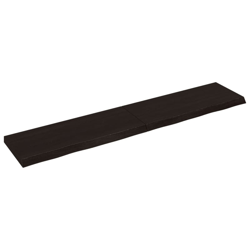 Load image into Gallery viewer, Vidaxl wastafelblad 200x40x(2-6) cm behandeld massief hout donkerbruin