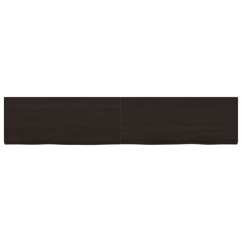 Load image into Gallery viewer, Vidaxl wastafelblad 200x40x(2-6) cm behandeld massief hout donkerbruin