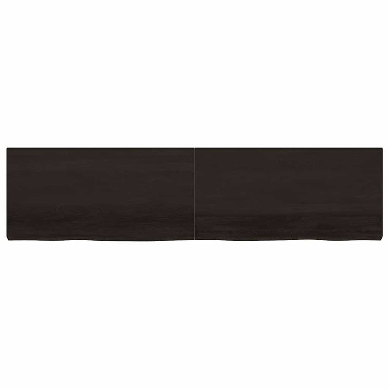 Load image into Gallery viewer, Vidaxl wastafelblad 200x50x(2-6) cm behandeld massief hout donkerbruin
