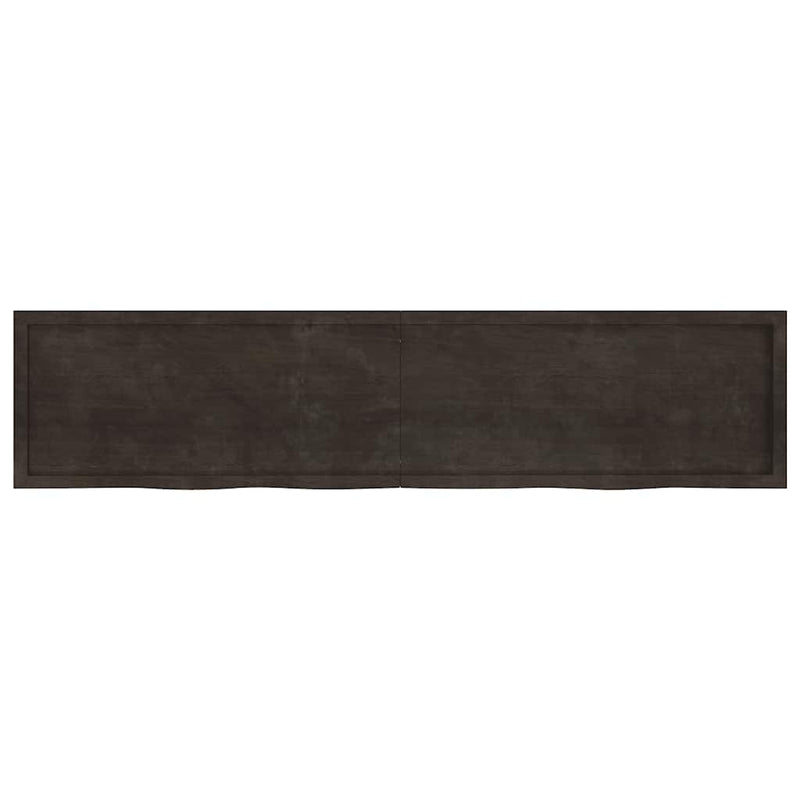 ギャラリービューアに画像をロードする, Vidaxl wastafelblad 220x50x(2-4) cm behandeld massief hout donkerbruin