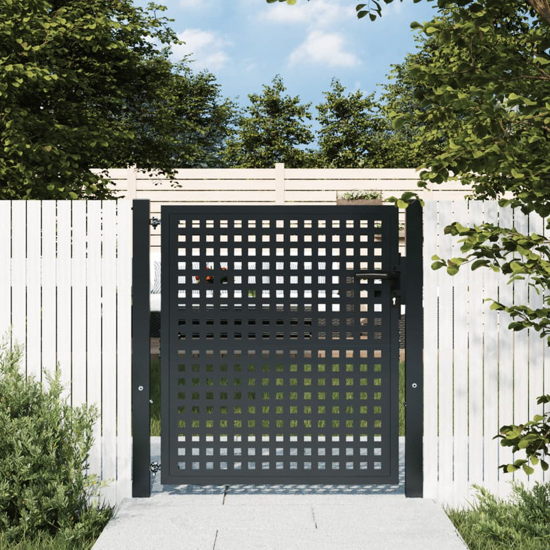 Load image into Gallery viewer, VidaXL Poort 105x150 cm staal antracietkleurig