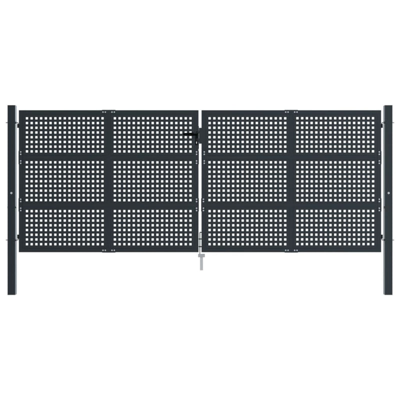 Load image into Gallery viewer, VidaXL Poort 400x175 cm staal antracietkleurig