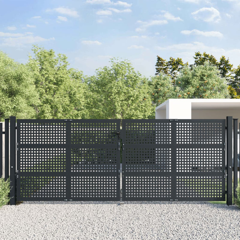 Load image into Gallery viewer, VidaXL Poort 400x200 cm staal antracietkleurig