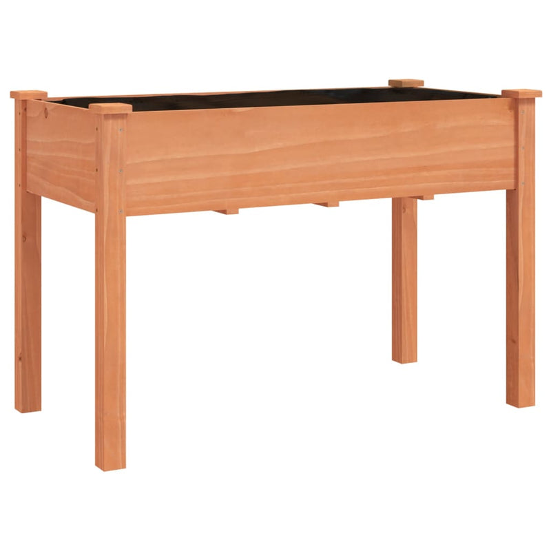 Cargue la imagen en el visor de la galería, Vidaxl plantenbak op wieltjes 118x59x80 cm massief vurenhout bruin