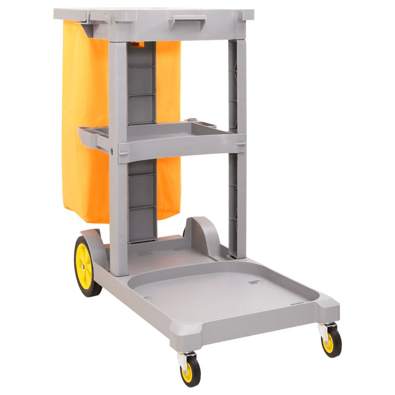 Load image into Gallery viewer, VidaXL Schoonmaakwagen 3-laags met afneembare zak PP oxford stof