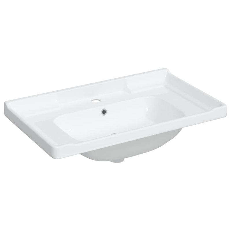Load image into Gallery viewer, Vidaxl wastafel rechthoekig 81x48x23 cm keramiek wit