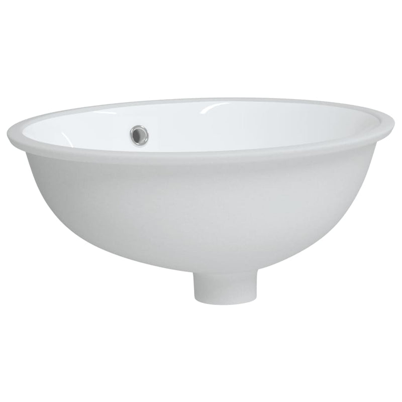 Load image into Gallery viewer, VidaXL Wastafel ovaal 43x35x19 cm keramiek wit