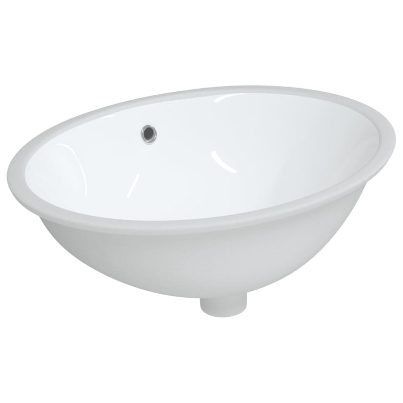 Load image into Gallery viewer, Vidaxl wastafel ovaal 56x41x20 cm keramiek wit
