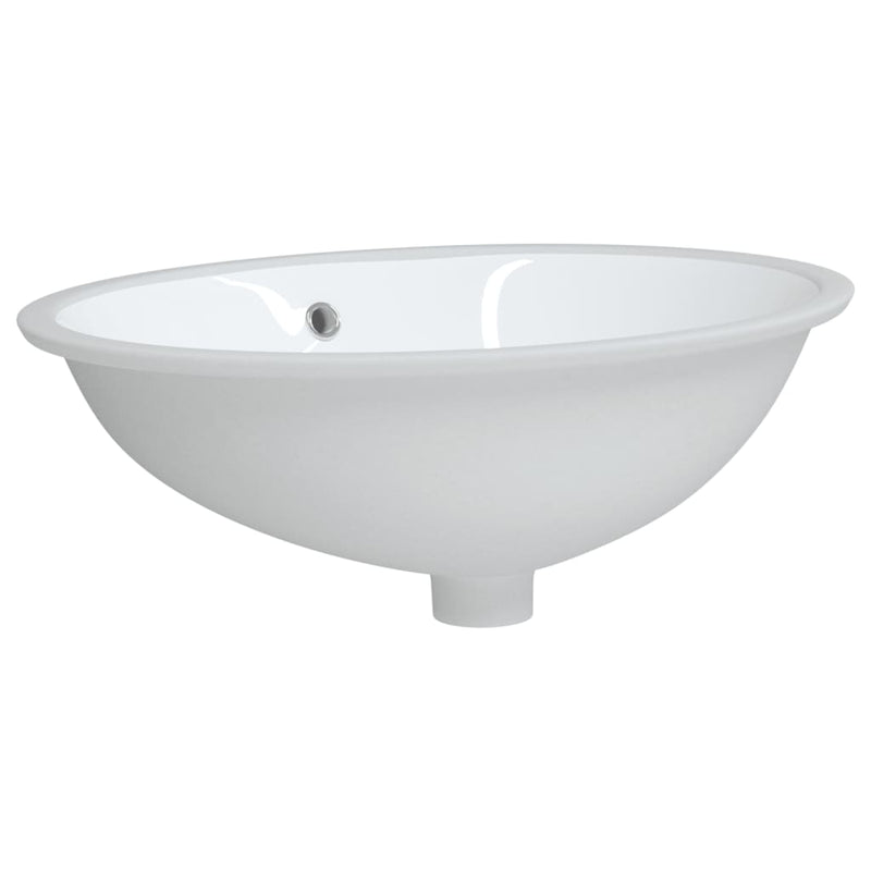 Load image into Gallery viewer, Vidaxl wastafel ovaal 56x41x20 cm keramiek wit