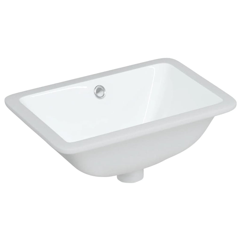 Load image into Gallery viewer, Vidaxl wastafel rechthoekig 41,5x26x18,5 cm keramiek wit