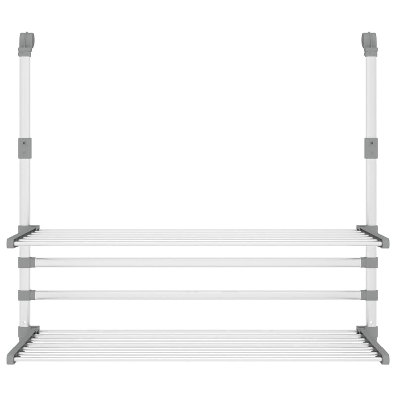 Load image into Gallery viewer, Vidaxl droogrek voor balkon 89x25x(60-95) cm aluminium